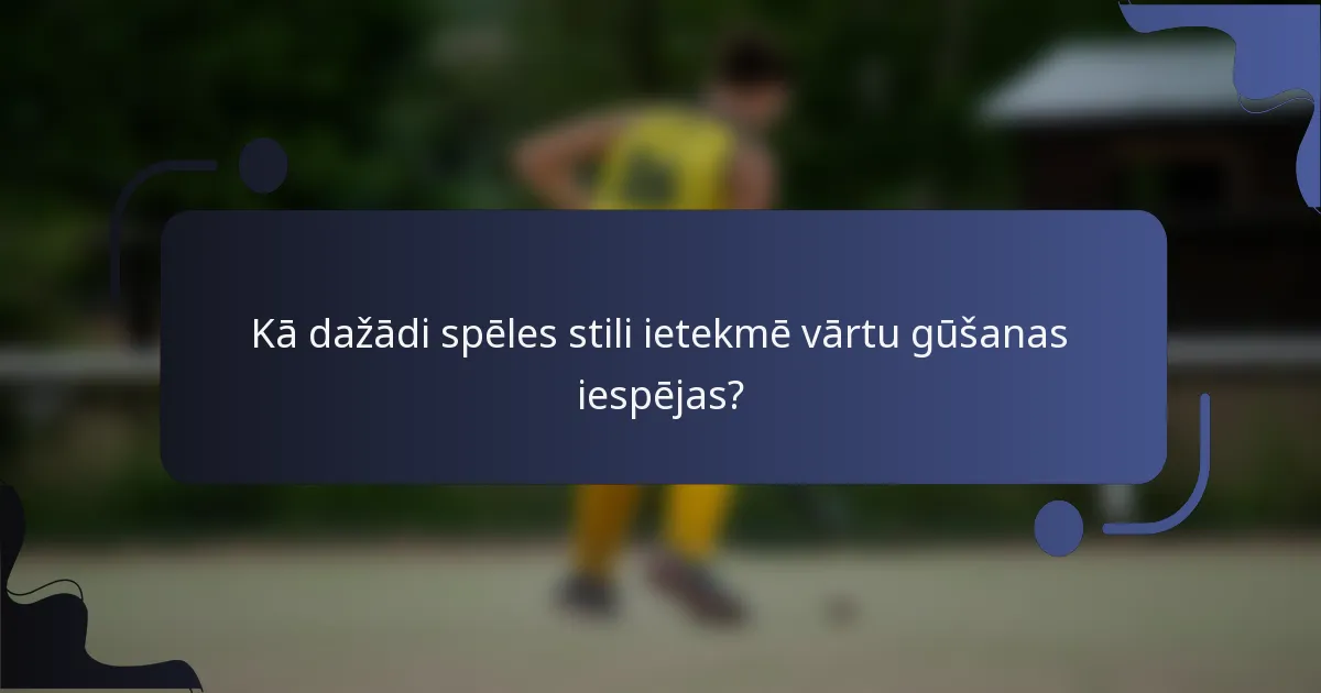 Kā dažādi spēles stili ietekmē vārtu gūšanas iespējas?