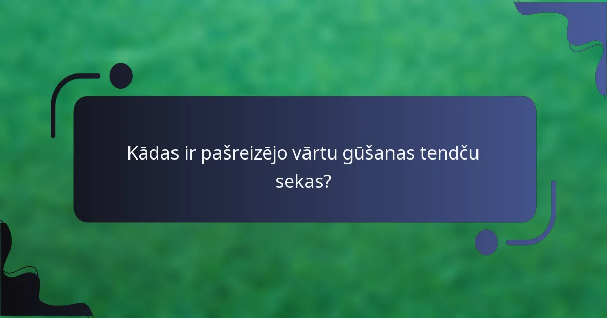 Kādas ir pašreizējo vārtu gūšanas tendču sekas?
